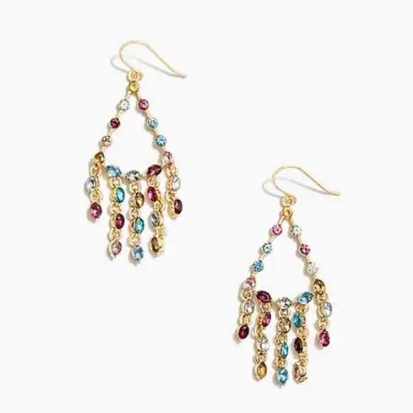 J. Crew Jewelry - NWT J Crew Crystal Statement Dangly Earrings